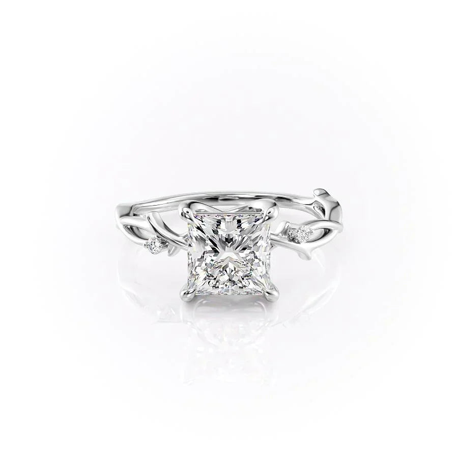 The Twig Set With A 1.5 Carat Princess Lab Diamond