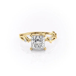 The Twig Set With A 1 Carat Princess Moissanite