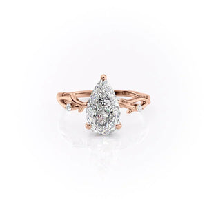 The Twig Set With A 3 Carat Pear Moissanite