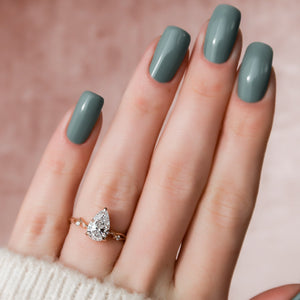 The Twig Set With A 2 Carat Pear Lab Diamond