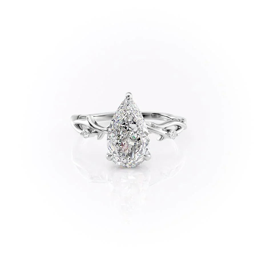 The Twig Set With A 2 Carat Pear Lab Diamond