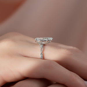 The Twig Set With A 4 Carat Pear Moissanite