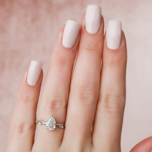 The Twig Set With A 4 Carat Pear Moissanite