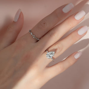 The Twig Set With A 4 Carat Pear Moissanite