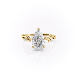 The Twig Set With A 3 Carat Pear Lab Diamond