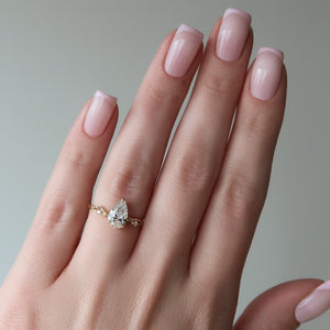 The Twig Set With A 4 Carat Pear Moissanite