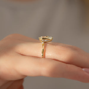 The Twig Set With A 4 Carat Pear Moissanite