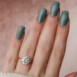 The Twig Set With A 3 Carat Round Lab Diamond