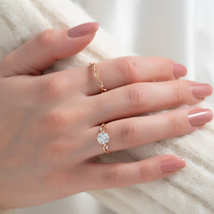 The Twig Set With A 3 Carat Round Lab Diamond