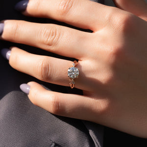 The Twig Set With A 3 Carat Round Lab Diamond