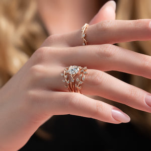 The Twig Set With A 3 Carat Round Lab Diamond