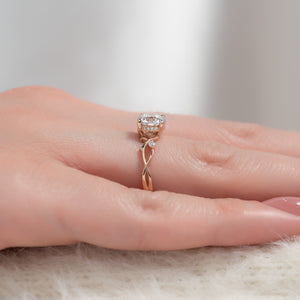 The Twig Set With A 3 Carat Round Lab Diamond