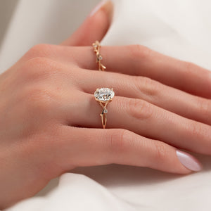 The Twig Set With A 3 Carat Round Lab Diamond