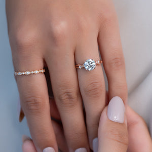 The Twig Set With A 3 Carat Round Lab Diamond