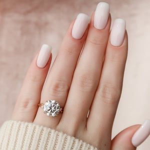 The Twig Set With A 3 Carat Round Lab Diamond