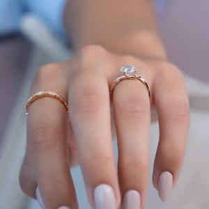 The Twig Set With A 3 Carat Round Lab Diamond