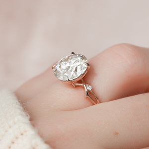 The Twig Set With A 3 Carat Round Lab Diamond