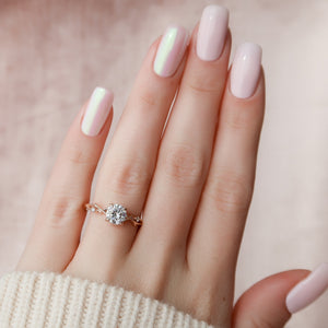 The Twig Set With A 3 Carat Round Lab Diamond