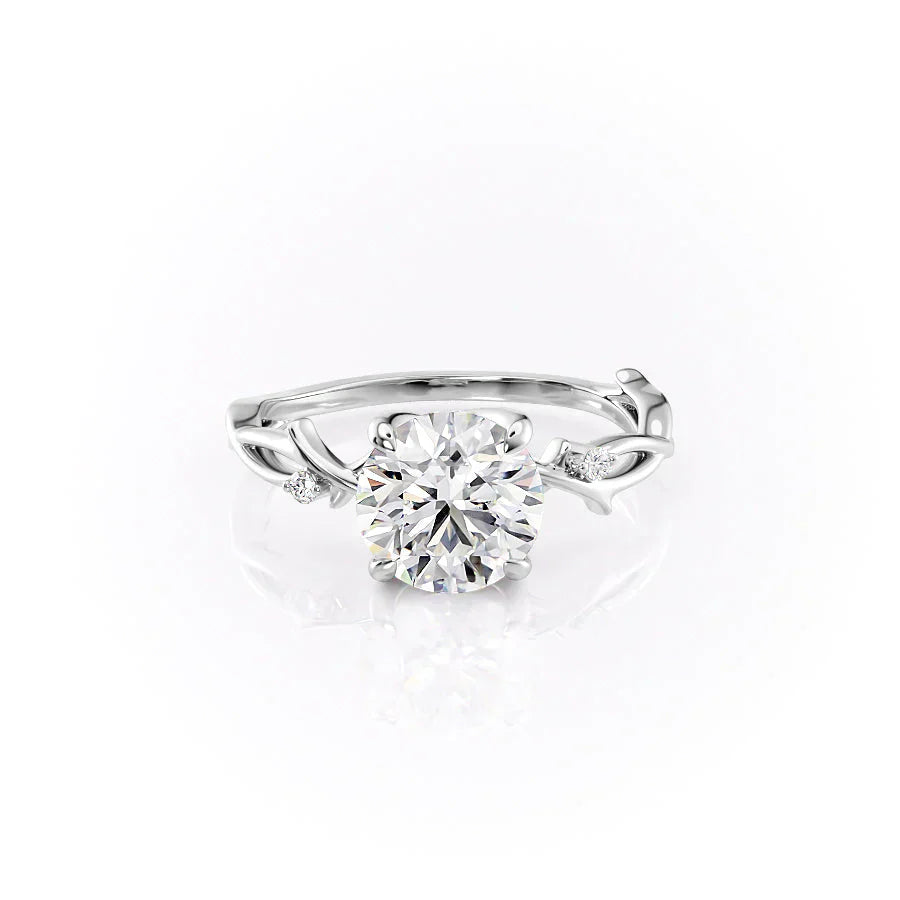 The Twig Set With A 2.5 Carat Round Lab Diamond