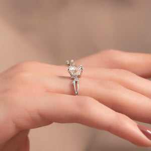 The Twig Set With A 2 Carat Round Moissanite