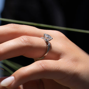 The Twig Set With A 2 Carat Round Moissanite