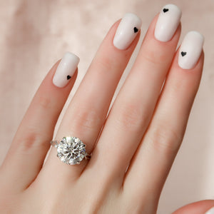 The Twig Set With A 2 Carat Round Moissanite