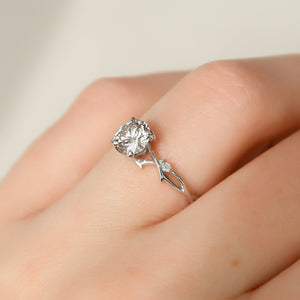 The Twig Set With A 2 Carat Round Moissanite