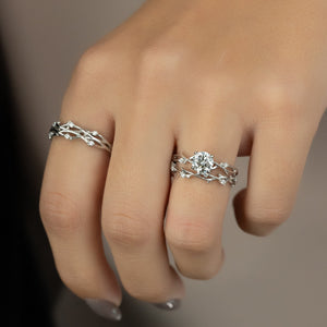 The Twig Set With A 2 Carat Round Moissanite