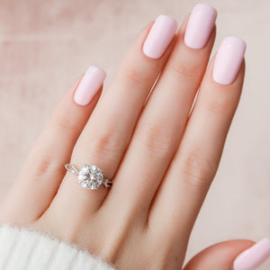 The Twig Set With A 2 Carat Round Moissanite