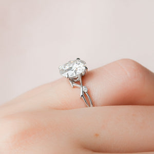 The Twig Set With A 2 Carat Round Moissanite