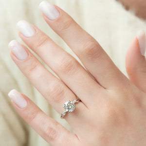 The Twig Set With A 2 Carat Round Moissanite