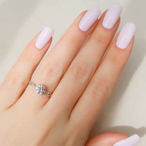 The Twig Set With A 2 Carat Round Moissanite