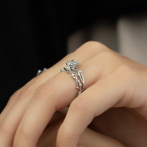The Twig Set With A 2 Carat Round Moissanite