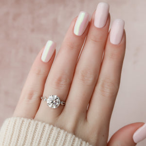 The Twig Set With A 2 Carat Round Moissanite