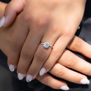 The Twig Set With A 2 Carat Round Moissanite
