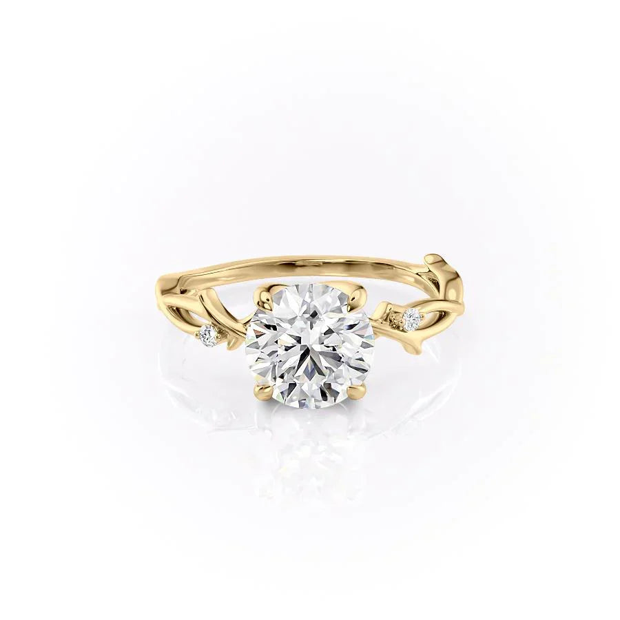 The Twig Set With A 4 Carat Round Moissanite
