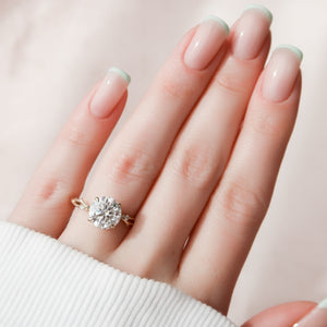 The Twig Set With A 3 Carat Round Moissanite