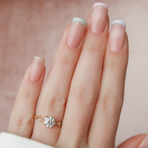 The Twig Set With A 3 Carat Round Moissanite