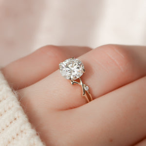 The Twig Set With A 3 Carat Round Moissanite