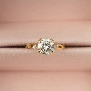 The Twig Set With A 3 Carat Round Moissanite