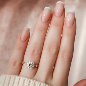The Twig Set With A 3 Carat Round Moissanite