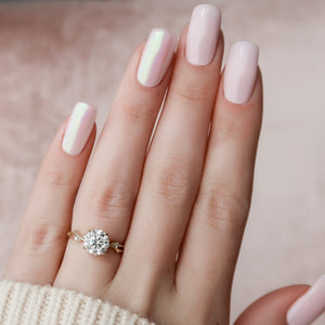 The Twig Set With A 3 Carat Round Moissanite