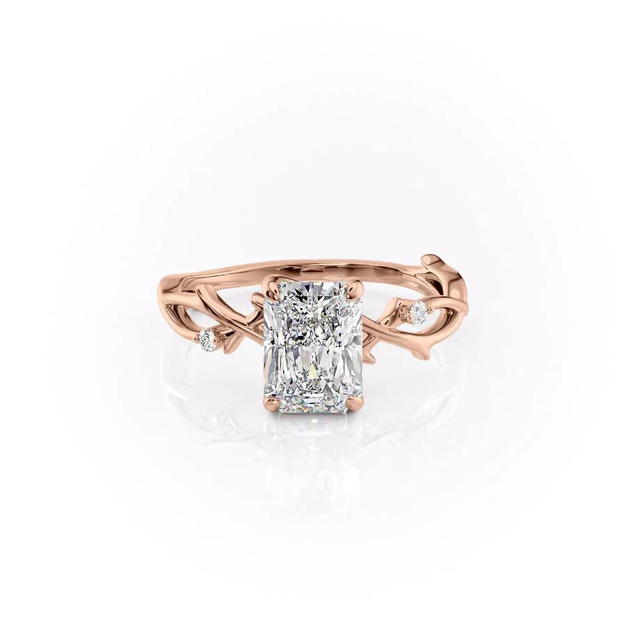 The Twig Set With A 1.5 Carat Radiant Lab Diamond