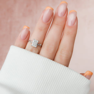 The Twig Set With A 3 Carat Radiant Moissanite