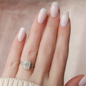The Twig Set With A 3 Carat Radiant Moissanite