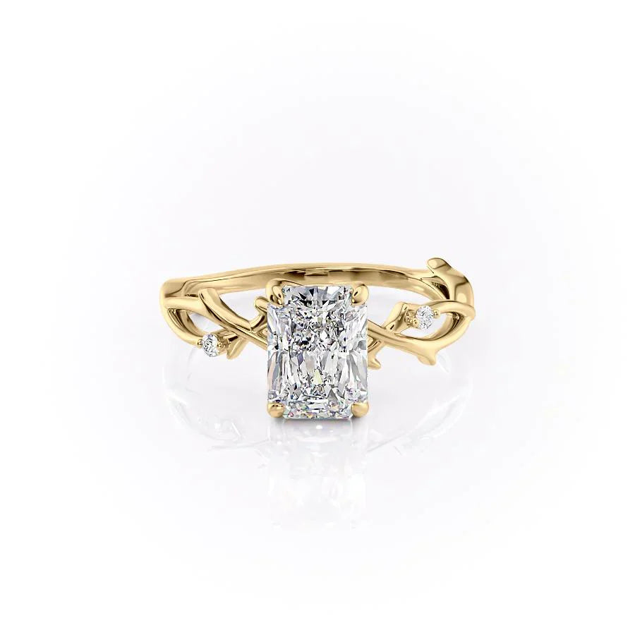 The Twig Set With A 1.5 Carat Radiant Lab Diamond
