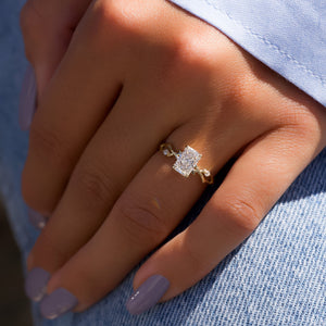 The Twig Set With A 5 Carat Radiant Moissanite