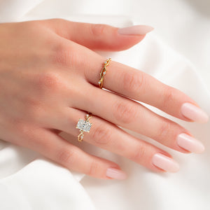 The Twig Set With A 5 Carat Radiant Moissanite