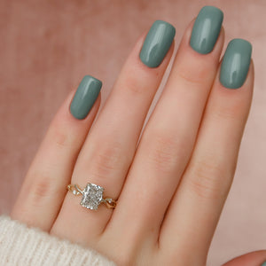 The Twig Set With A 5 Carat Radiant Moissanite