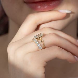 The Twig Set With A 5 Carat Radiant Moissanite